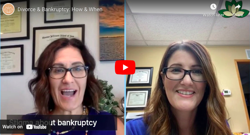 Attorney Larissa Lazarus and Mediator Jen Segura discuss Divorce & Bankruptcy How and When