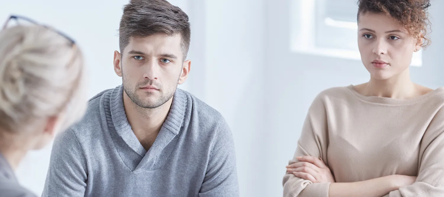couple in divorce mediation session