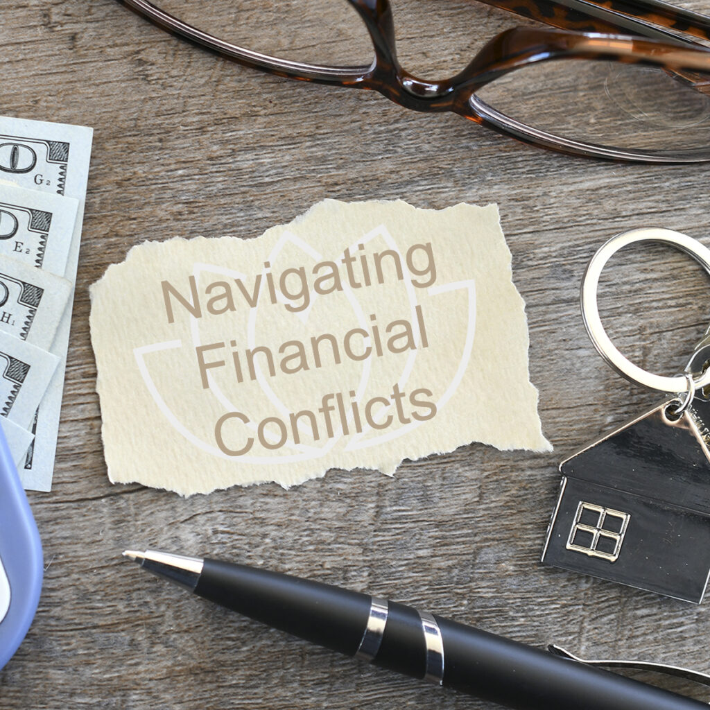 navigating financial conflicts financial mediation note on table